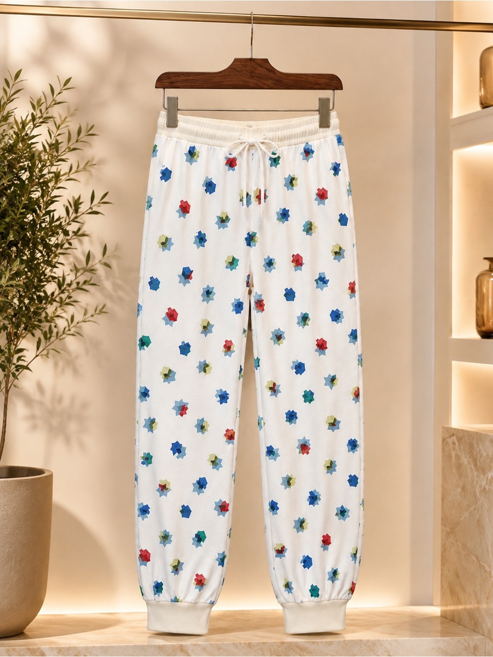 Hanna Andersson Women’s Organic Cotton Star Print Pajama Joggers L